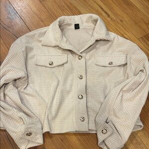 SHEIN Cream Teddy Jacket